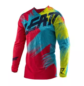 Велоджерси подростковая Leatt GPX 2.5 Jersey Junior, красно-желтый 2019