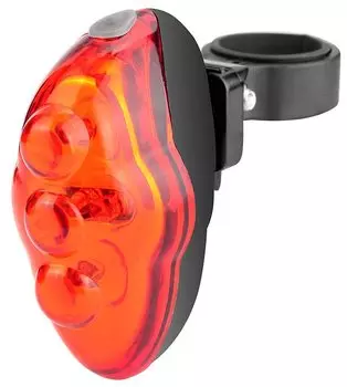 Велофонарь Jing Yi JY-117T, задний, 5 LED, черно-красный, LU033084