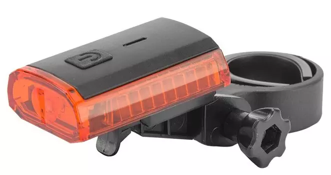 Велофонарь Jing Yi JY-6015U, задний, 3 LED, черный, LU085115