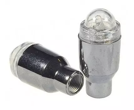 Велофонарь на ниппель Jing Yi JY-503, Авто (AV), серебряный