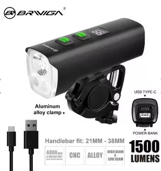 Велофонарь на руль Briviga, LW-F1400