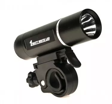 Велофонарь передняя Vinca Sport (1 диод - 1Вт, алюм. корпус, 2 реж.работы) с батарейками в комплекте, VL 246