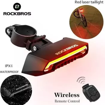 Велофонарь ROCKBROS, дистанционное управление поворотниками и стоп, USB, RB_LKWD-R1