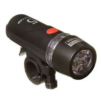Велофонарь STG TL1503, передний, черный, 5 светодиодов, Х88368