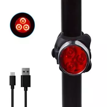 Велофонарь задний Briviga USB 35, 3 SMD диода, до 40 лм, 650 мАч, EBL-022