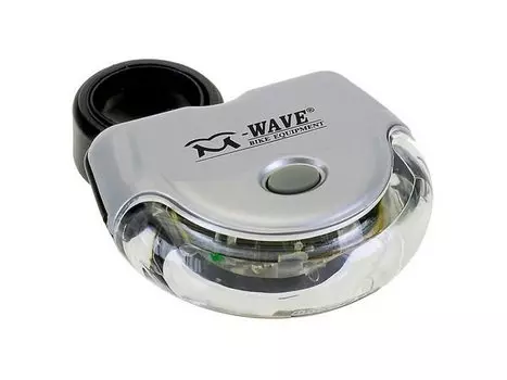 Велофонарь задний M-Wave, с креплением, 5 светодиодов, индивидуальная упаковка, серебристый, 220574