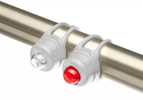 Велофонари габаритные Jing Yi JY-320F+JY-320T, 1 LED, белый, LU081221