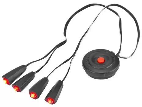 Велофонари габаритные Jing Yi JY-389 на шлем, черный, LU050077