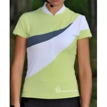 Велофутболка AUTHOR женская Lady Stretch Grn/Wht зелено-бело-серая, 8-7059547