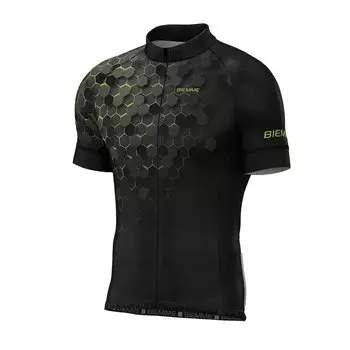 Велофутболка Biemme ANTARES, короткий рукав, черный/зеленый (Размер: S)