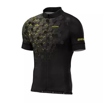 Велофутболка Biemme ANTARES, короткий рукав, черный/желтый, A12M2062M (Размер: M)