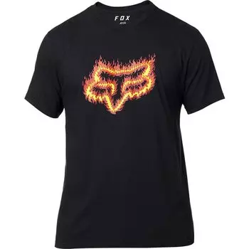 Велофутболка Fox Flame Head SS Tee Black, 2020