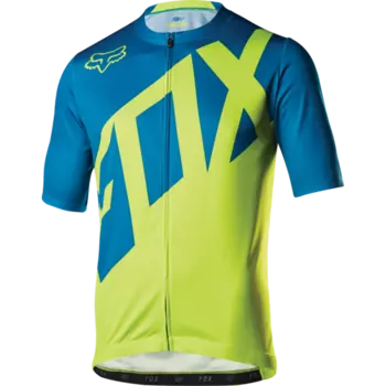 Велофутболка Fox Livewire SS Jersey, желто-голубая