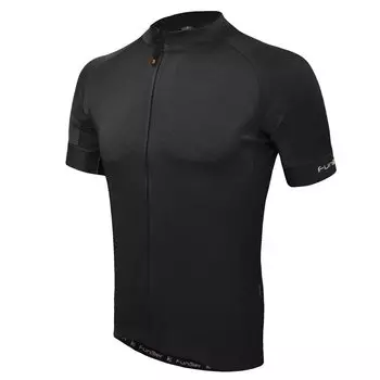Велофутболка FUNKIER CEFALU J-161 Black Men Active Jersey с длинной молнией, с водонепрон. карман, черная, 12-932 (Размер L)