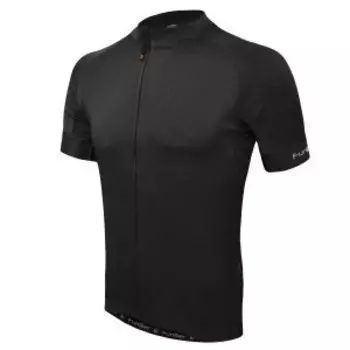 Велофутболка FUNKIER CEFALU J-161 Black Men Active Jersey с длинной молнией, с водонепрон. карман, черная, 12-932