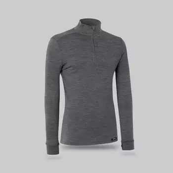 Велофутболка GripGrab Merino Bamboo Half Zip Long Sleeve Base Layer, Grey, 602803604 (Размер: M)