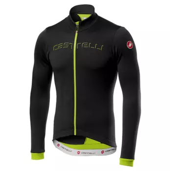 Велофутболка Сastelli FONDO FZ, черный/зеленый 2020