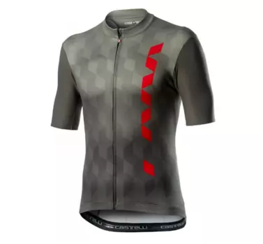 Велофутболка Сastelli Fuori, cерый/красный 2020