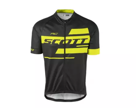 Велофутболка Scott RC Team 10 black/sulphur yellow, 250255-5024