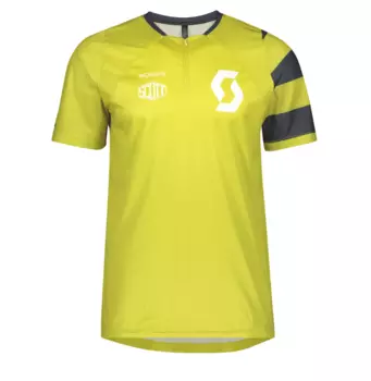 Велофутболка SCOTT Trail Vertic Zip, короткий рукав, lemongrass yellow 2020