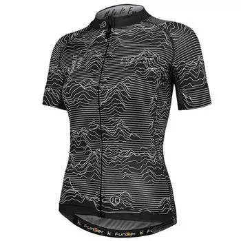 Велофутболка женская FUNKIER ROSSINI-W JW-2106 Black WOMEN Pro Short Sleeve Jersey, рисунок "горы", 12-844 (Размер S)