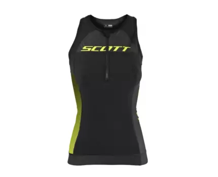 Велофутболка женская Scott Plasma black/neon yellow, 241855-4755
