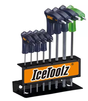 Велоинструменты Ice Toolz 7M85, шестигранники для мастерских 2x2.5x3x4x5x6x8 мм, с рукоятками и закругленным концом