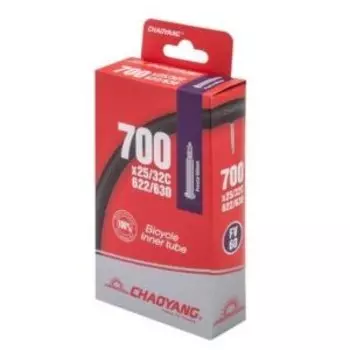 Велокамера CHAO YANG 700x25/32C с вентилем Presta 60 мм, без упаковки, 650057