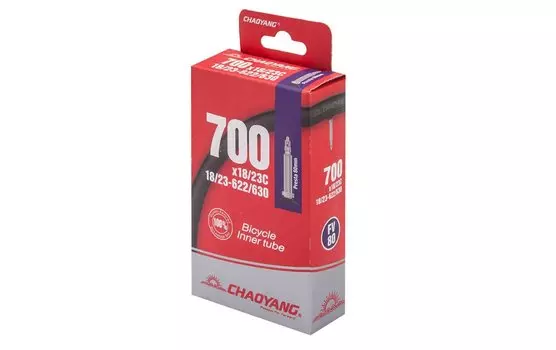 Велокамера CHAO YANG, 700x 18/23С, FV, 48мм, бутиловая, Y122308