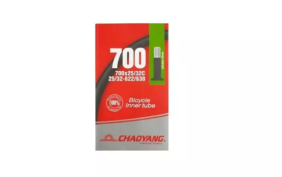 Велокамера CHAO YANG, 700x 25/32С, AV, 40мм, бутиловая, TBCH70025AV40 (122402)