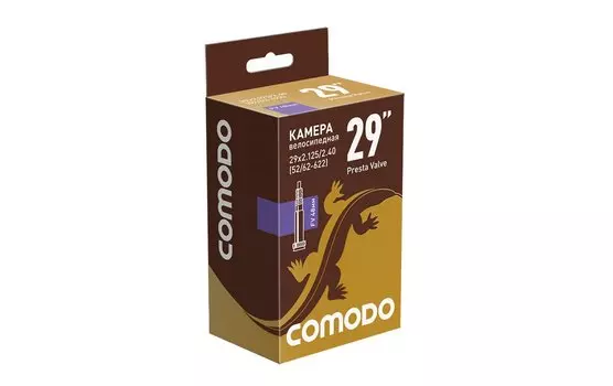 Велокамера COMODO, 29 x 2.125/2.40 (52/62-622), FV 48мм, бутиловая, TBCM292125FV48BT
