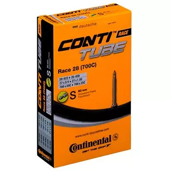 Велокамера CONTINENTAL MTB 29, 29"х1.75-2.5 (47-62/622), спорт 60мм, 02-0182191