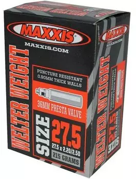 Велокамера Maxxis Welter, 27.5x1.5/1.75, Schreder, 48mm, Weight 0.9mm, автониппель, IB75071200