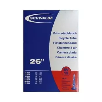 Велокамера Schwalbe SV13, 26"х1.5-2.4, 40/62-559, Presta 40mm, 10425143.01