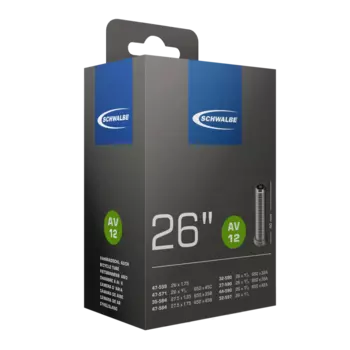 Велокамера Schwalbe AV12 ETRTO 32/47-559/597, под покрышку 26"-1.30/1.90, 140 г, автониппель 40мм, 10423340