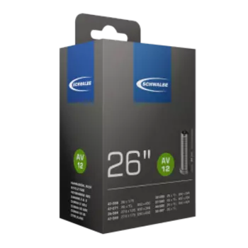 Велокамера Schwalbe AV12 ETRTO 32/47-559/597, под покрышку 26"-1.30/1.90, 140 г, автониппель 40мм, 10423340