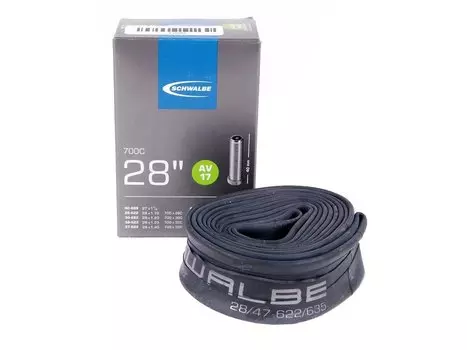 Велокамера Schwalbe AV17, под покрышку 28"-1.10-1.75 28/47-622, 150 грамм, автониппель 40мм, 10429340