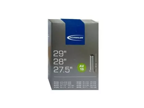 Велокамера Schwalbe AV19 под покрышку 27.5/28/29"-1.50-2.40 40/62-622, 220 гр, автониппель 40мм, 10430340