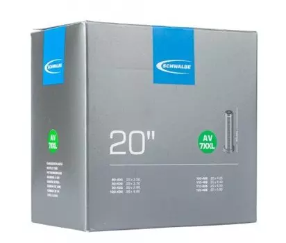 Велокамера Schwalbe AV7XXL ETRTO 90/120-406, под покрышку 20"-3.5/4.9, автониппель 40 мм, 300 гр. 10464650