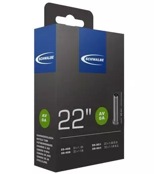 Велокамера Schwalbe AV8A ETRTO 25/28-489/501, под покрышку 22-1.00/1.10, 80 грамм, автониппель 40 мм, 10417240