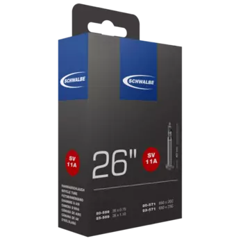 Велокамера Schwalbe SV11A ETRTO 20/25-559/571, под покрышку 26"-0.75/1.00, 95 г, велониппель 40мм, 10422213