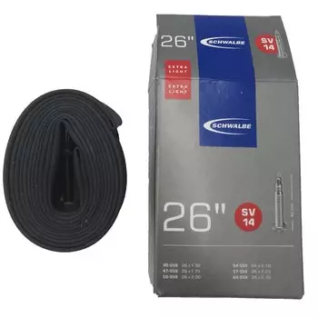 Велокамера Schwalbe SV14, 26"х1.5-2.35, 40/60-559, Presta 40mm, ExtraLight, 10424343