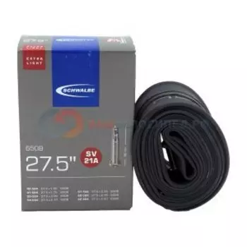 Велокамера Schwalbe SV21A, 27.5"х1.5-2.4, 40/62-584, Presta 40mm, Extra Light, 10400163