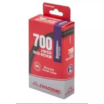 Велокамера STELS/CHAO YANG 700x18/23C с вентилем Presta 80 мм, 650073