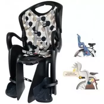 Детское велокресло BELLELLI Tiger Relax B-Fix, заднее, до 22 кг, black bubbles, 01TGTRB0000