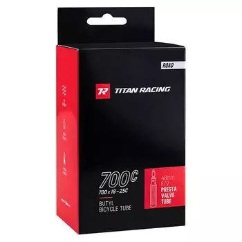 Велокамера Titan Racing, 700х18-25 mm, Presta 48 mm, 2042002001748
