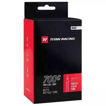Велокамера Titan Racing, 700х35-38 mm, Presta 48 mm, 2042012001748