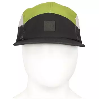 Велокепка Buff 5 Panel Go Cap Domus Graphite, зеленый/черный, 2023, 125314.901.30.00