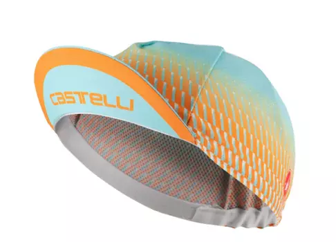 Велокепка Castelli CLIMBER'S, голубой/оранжевый