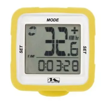 Велокомпьютер M-WAVE, 14 функций, беспроводной, желтый, 5-244714